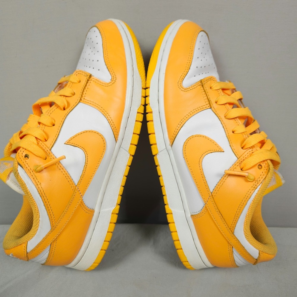 Nike Dunk Low Shoes Women Size 9 Laser Orange Sail White Leather Sneaker - Picture 5 of 16
